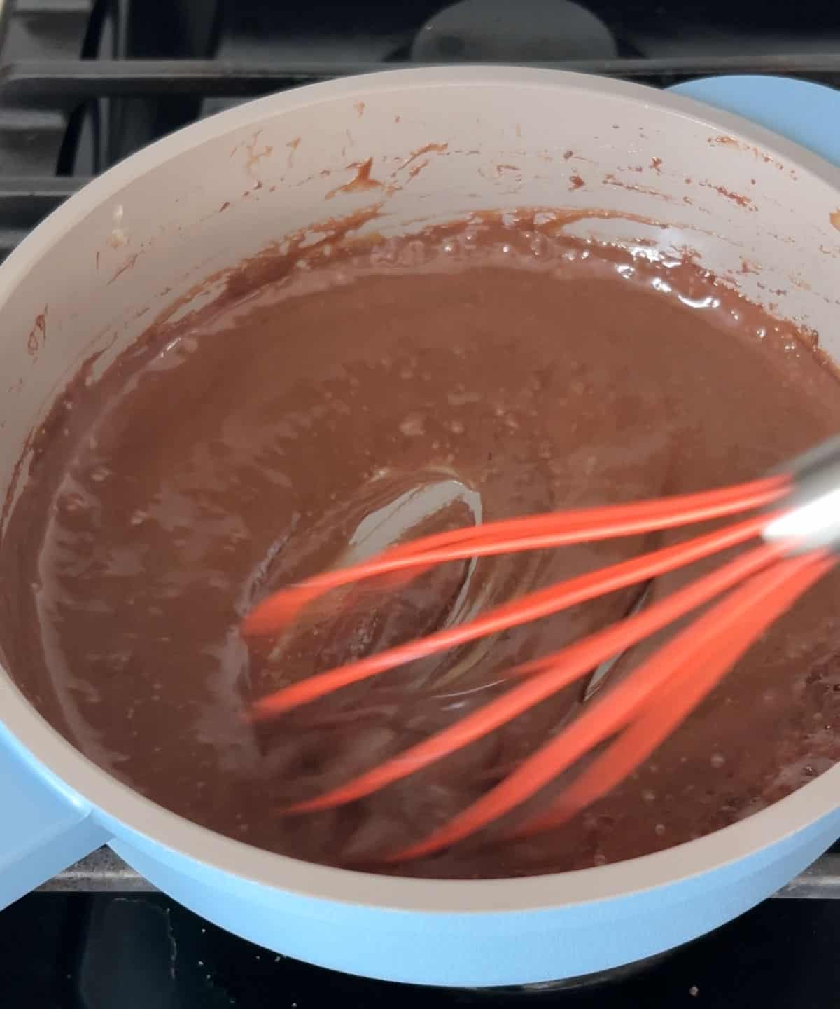 chocolate ganache for the muffin filling.